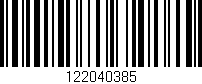 Código de barras (EAN, GTIN, SKU, ISBN): '122040385'