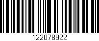 Código de barras (EAN, GTIN, SKU, ISBN): '122078922'