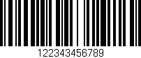 Código de barras (EAN, GTIN, SKU, ISBN): '122343456789'