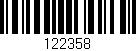 Código de barras (EAN, GTIN, SKU, ISBN): '122358'