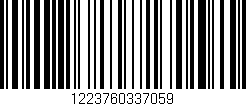 Código de barras (EAN, GTIN, SKU, ISBN): '1223760337059'