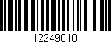 Código de barras (EAN, GTIN, SKU, ISBN): '12249010'
