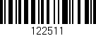 Código de barras (EAN, GTIN, SKU, ISBN): '122511'