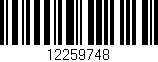 Código de barras (EAN, GTIN, SKU, ISBN): '12259748'