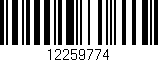 Código de barras (EAN, GTIN, SKU, ISBN): '12259774'