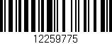 Código de barras (EAN, GTIN, SKU, ISBN): '12259775'