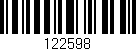 Código de barras (EAN, GTIN, SKU, ISBN): '122598'