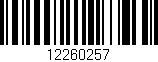 Código de barras (EAN, GTIN, SKU, ISBN): '12260257'
