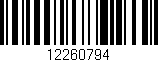 Código de barras (EAN, GTIN, SKU, ISBN): '12260794'