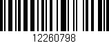 Código de barras (EAN, GTIN, SKU, ISBN): '12260798'