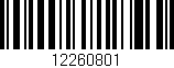 Código de barras (EAN, GTIN, SKU, ISBN): '12260801'