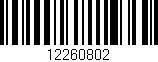Código de barras (EAN, GTIN, SKU, ISBN): '12260802'
