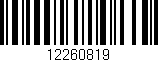 Código de barras (EAN, GTIN, SKU, ISBN): '12260819'