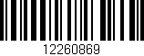 Código de barras (EAN, GTIN, SKU, ISBN): '12260869'