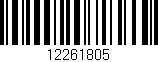 Código de barras (EAN, GTIN, SKU, ISBN): '12261805'