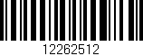 Código de barras (EAN, GTIN, SKU, ISBN): '12262512'
