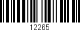 Código de barras (EAN, GTIN, SKU, ISBN): '12265'