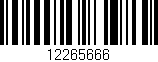 Código de barras (EAN, GTIN, SKU, ISBN): '12265666'