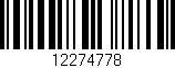 Código de barras (EAN, GTIN, SKU, ISBN): '12274778'