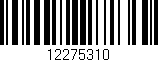 Código de barras (EAN, GTIN, SKU, ISBN): '12275310'