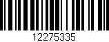 Código de barras (EAN, GTIN, SKU, ISBN): '12275335'