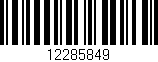 Código de barras (EAN, GTIN, SKU, ISBN): '12285849'