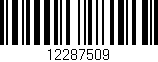 Código de barras (EAN, GTIN, SKU, ISBN): '12287509'