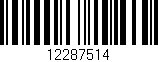 Código de barras (EAN, GTIN, SKU, ISBN): '12287514'