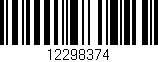 Código de barras (EAN, GTIN, SKU, ISBN): '12298374'