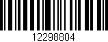 Código de barras (EAN, GTIN, SKU, ISBN): '12298804'