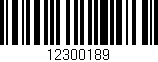 Código de barras (EAN, GTIN, SKU, ISBN): '12300189'