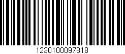 Código de barras (EAN, GTIN, SKU, ISBN): '1230100097818'
