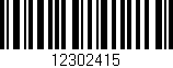 Código de barras (EAN, GTIN, SKU, ISBN): '12302415'