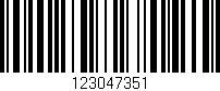 Código de barras (EAN, GTIN, SKU, ISBN): '123047351'