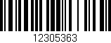 Código de barras (EAN, GTIN, SKU, ISBN): '12305363'