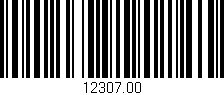 Código de barras (EAN, GTIN, SKU, ISBN): '12307.00'