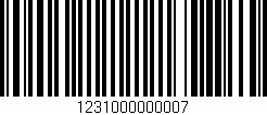 Código de barras (EAN, GTIN, SKU, ISBN): '1231000000007'