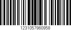Código de barras (EAN, GTIN, SKU, ISBN): '1231057960958'