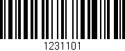 Código de barras (EAN, GTIN, SKU, ISBN): '1231101'