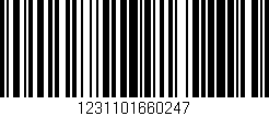 Código de barras (EAN, GTIN, SKU, ISBN): '1231101660247'