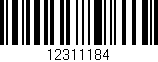 Código de barras (EAN, GTIN, SKU, ISBN): '12311184'