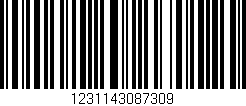 Código de barras (EAN, GTIN, SKU, ISBN): '1231143087309'