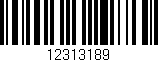 Código de barras (EAN, GTIN, SKU, ISBN): '12313189'