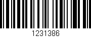 Código de barras (EAN, GTIN, SKU, ISBN): '1231386'