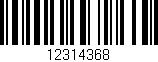 Código de barras (EAN, GTIN, SKU, ISBN): '12314368'