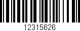 Código de barras (EAN, GTIN, SKU, ISBN): '12315626'