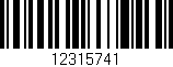Código de barras (EAN, GTIN, SKU, ISBN): '12315741'