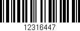 Código de barras (EAN, GTIN, SKU, ISBN): '12316447'