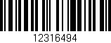 Código de barras (EAN, GTIN, SKU, ISBN): '12316494'