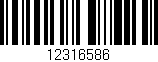 Código de barras (EAN, GTIN, SKU, ISBN): '12316586'